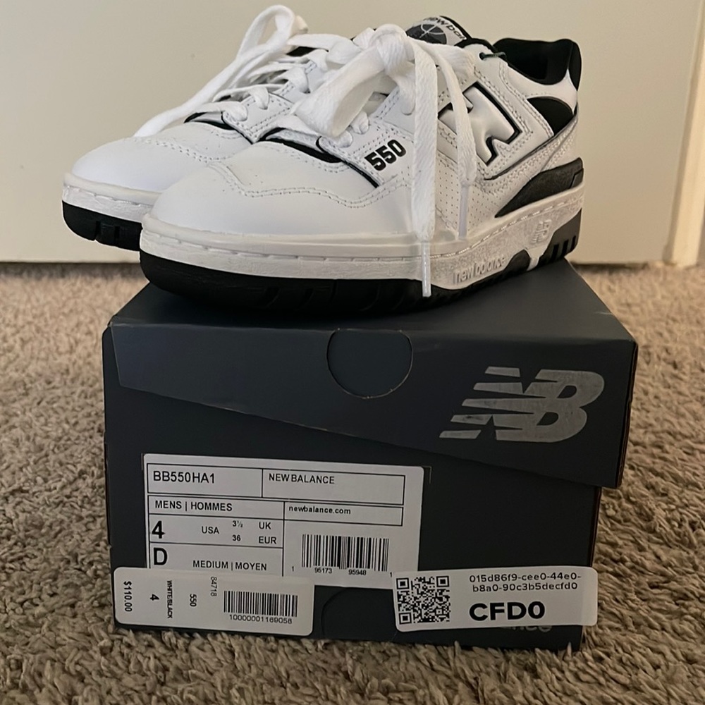 NEW authentic New Balance 550 White/Black
